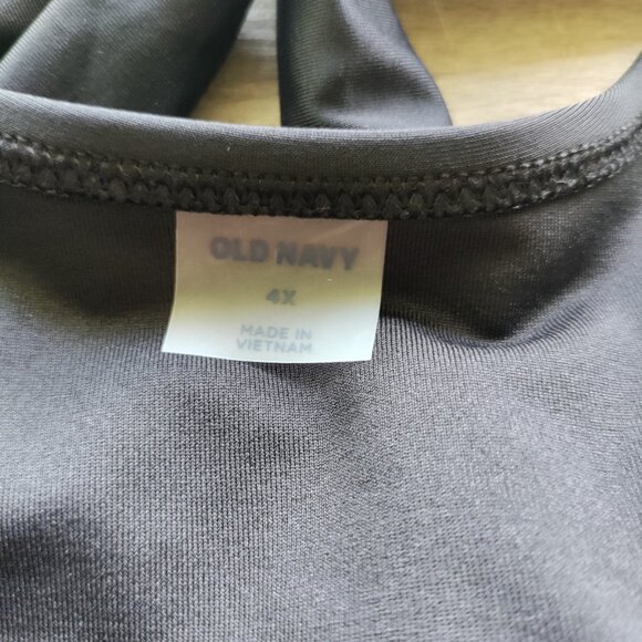 Old Navy Black One Piece Swimsuit Plus Size 4X Brand New Tie Back - Picture 3 of 6